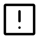 Warning Square Outline SVG Icon